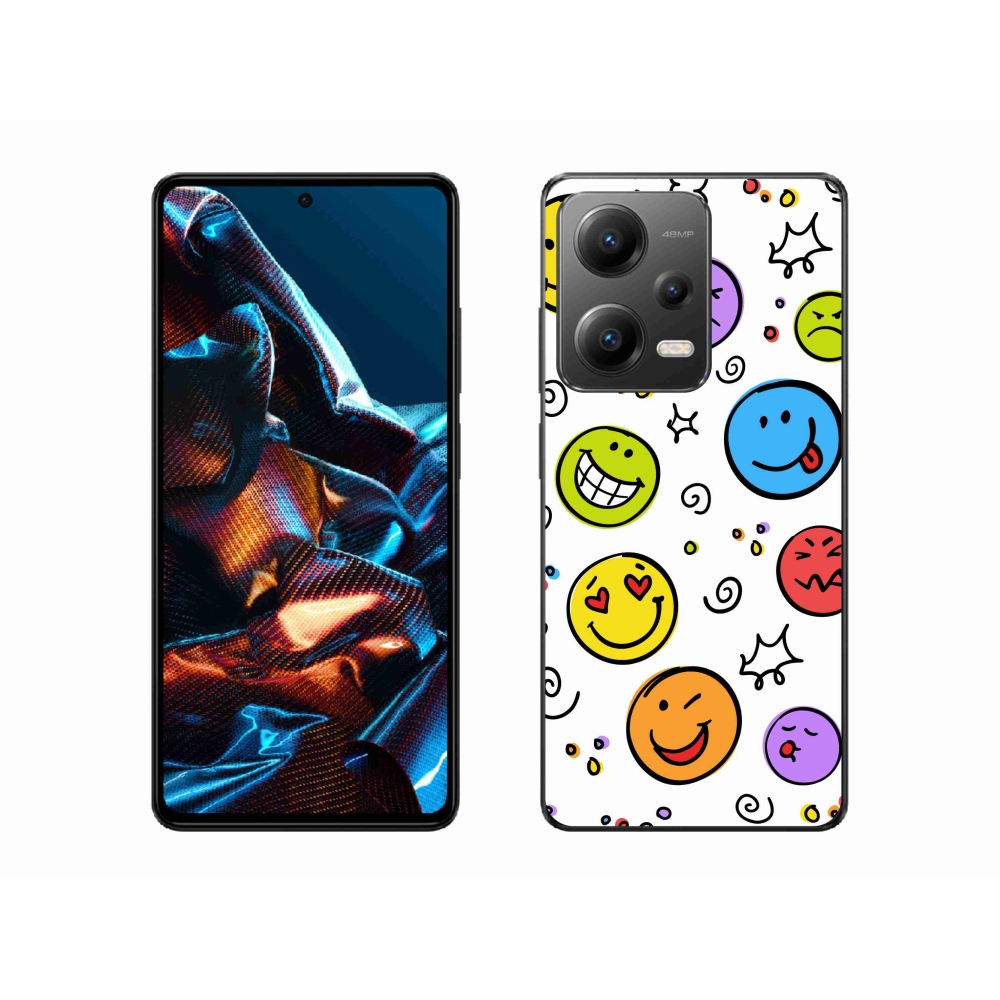 Gelový kryt mmCase na mobil Xiaomi Redmi Note 12 Pro 5G - smajlíci