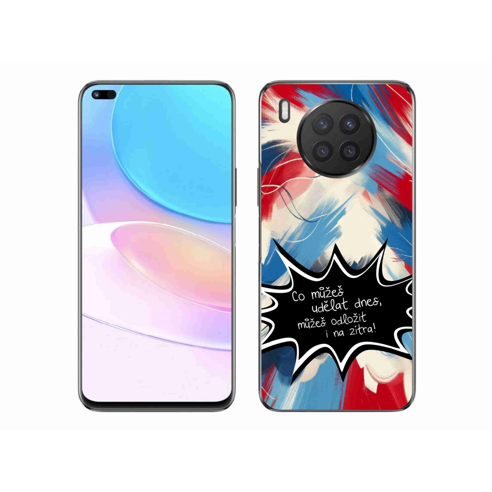 Gelový kryt mmCase na Huawei Nova 8i - vtipný text 9 černé pozadí