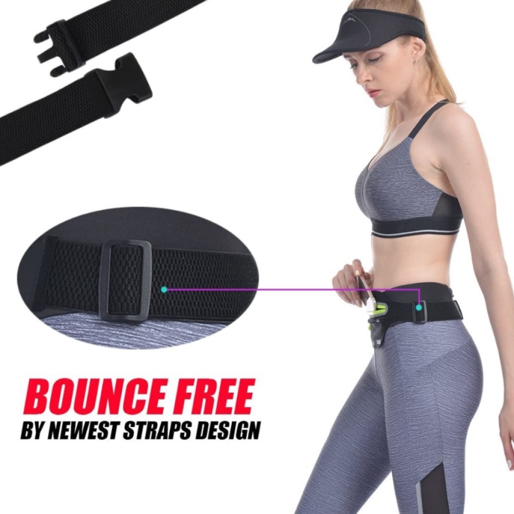 Swissten fitness pouzdro Waist bag kolem pasu - černé/zelené