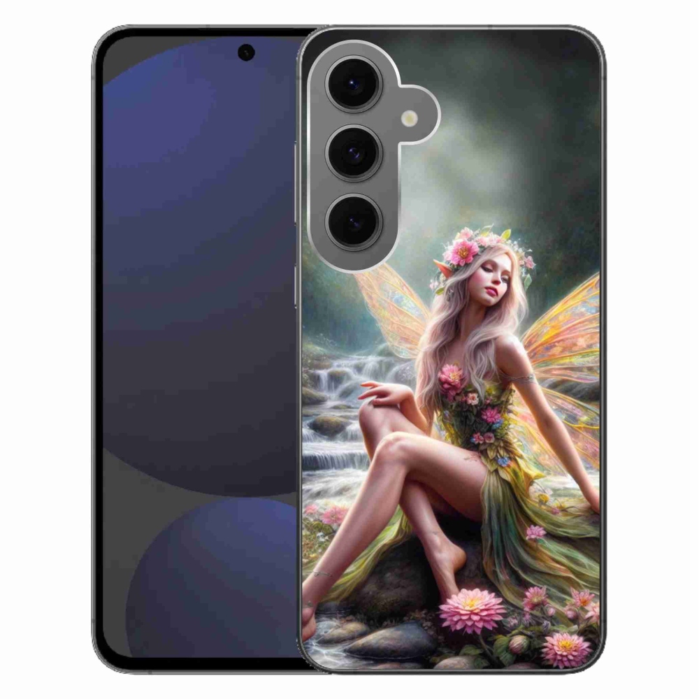 Gelový kryt mmCase na Samsung Galaxy S24 FE - motýlí žena 1