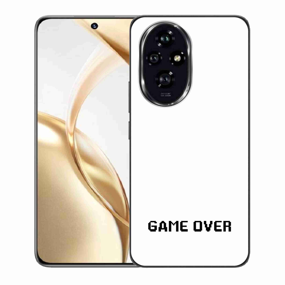 Gelový kryt mmCase na Honor 200 5G - game over bílé pozadí