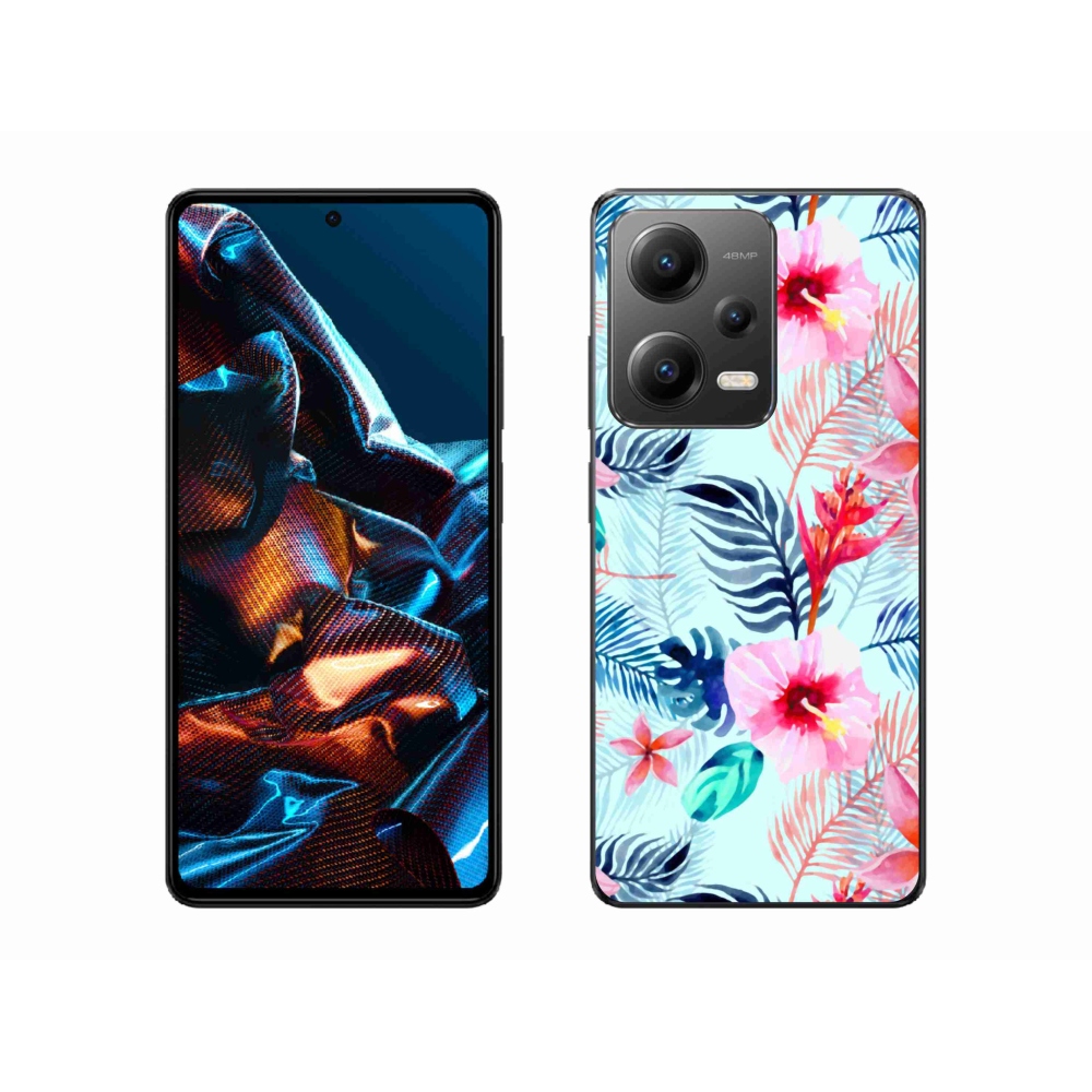 Gelový kryt mmCase na mobil Xiaomi Redmi Note 12 Pro 5G - květiny