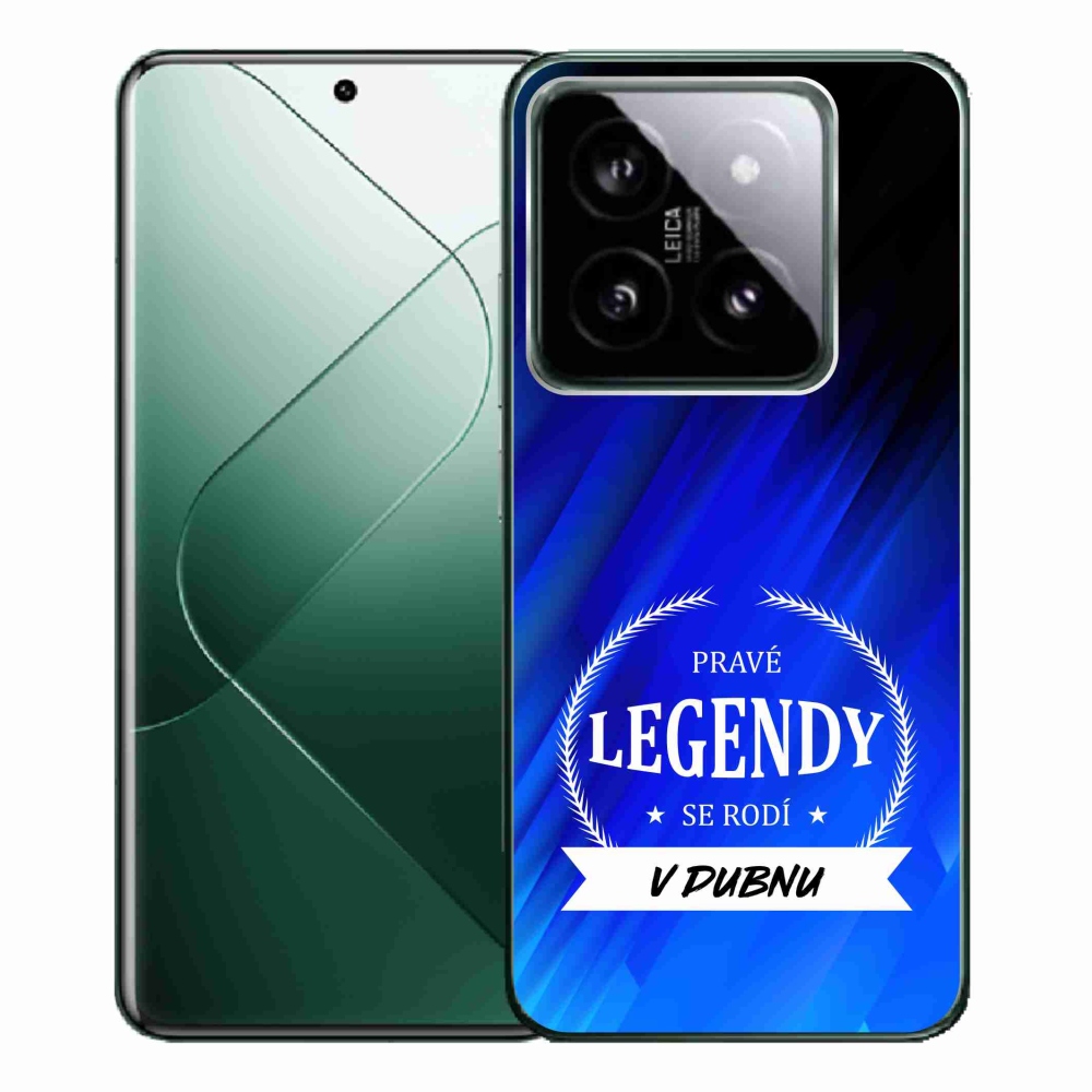 Gelový kryt mmCase na Xiaomi 14 Pro - legendy v dubnu modré pozadí