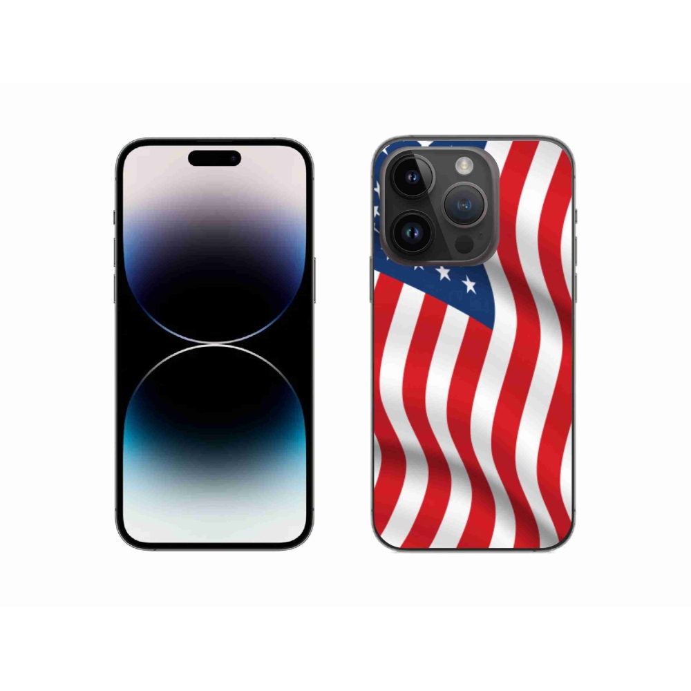 Gelový kryt mmCase na mobil iPhone 14 Pro 6.1 - USA vlajka