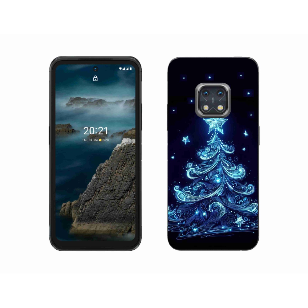 Gelový kryt mmCase na Nokia XR20 - neonový vánoční stromek 4