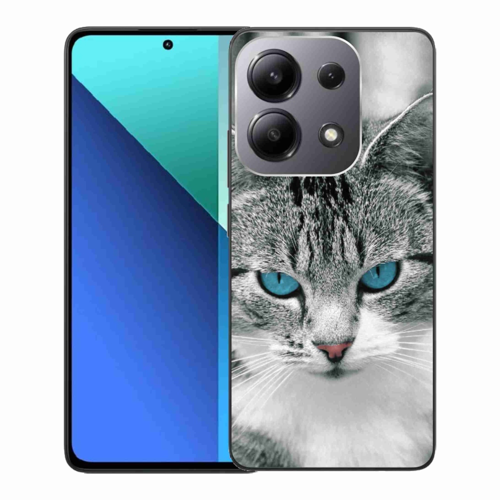 Gelový kryt mmCase na Xiaomi Redmi Note 13 - kočičí pohled 1