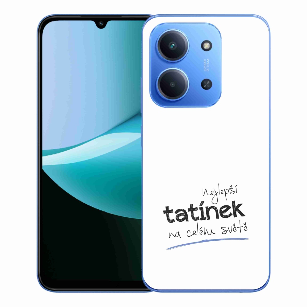 Gelový kryt mmCase na Xiaomi Redmi 15C 4G/5G (173mm) - nejlepší tatínek 4 bílé pozadí