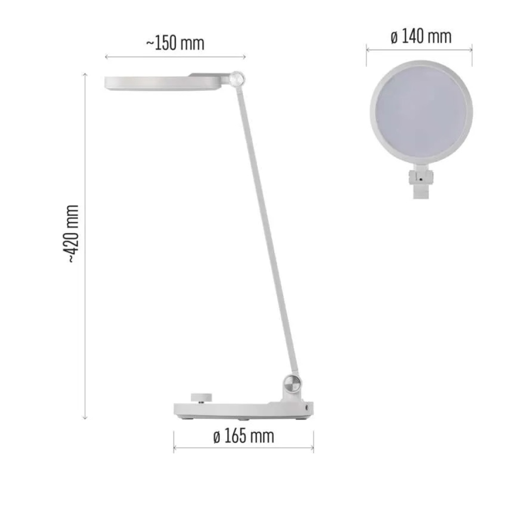 LED stolní lampa CHARLES - bílá