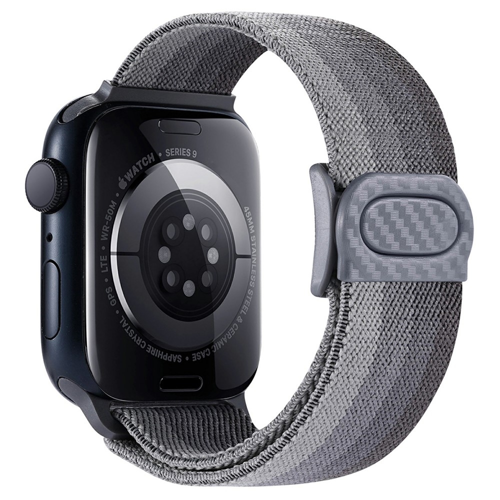 Gradient nylonový řemínek na Apple Watch Ultra/Ultra 2 49mm/SE/SE 2022/2023 44mm/9/8/7 45mm/6/5/4 44mm/3/2/1 42 mm - šedé pruhy