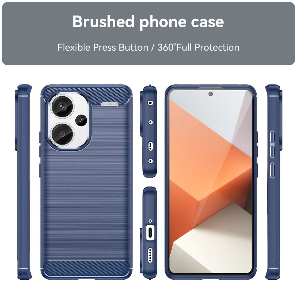 Carbon odolný gelový obal na Xiaomi Redmi Note 13 Pro+ 5G - modrý