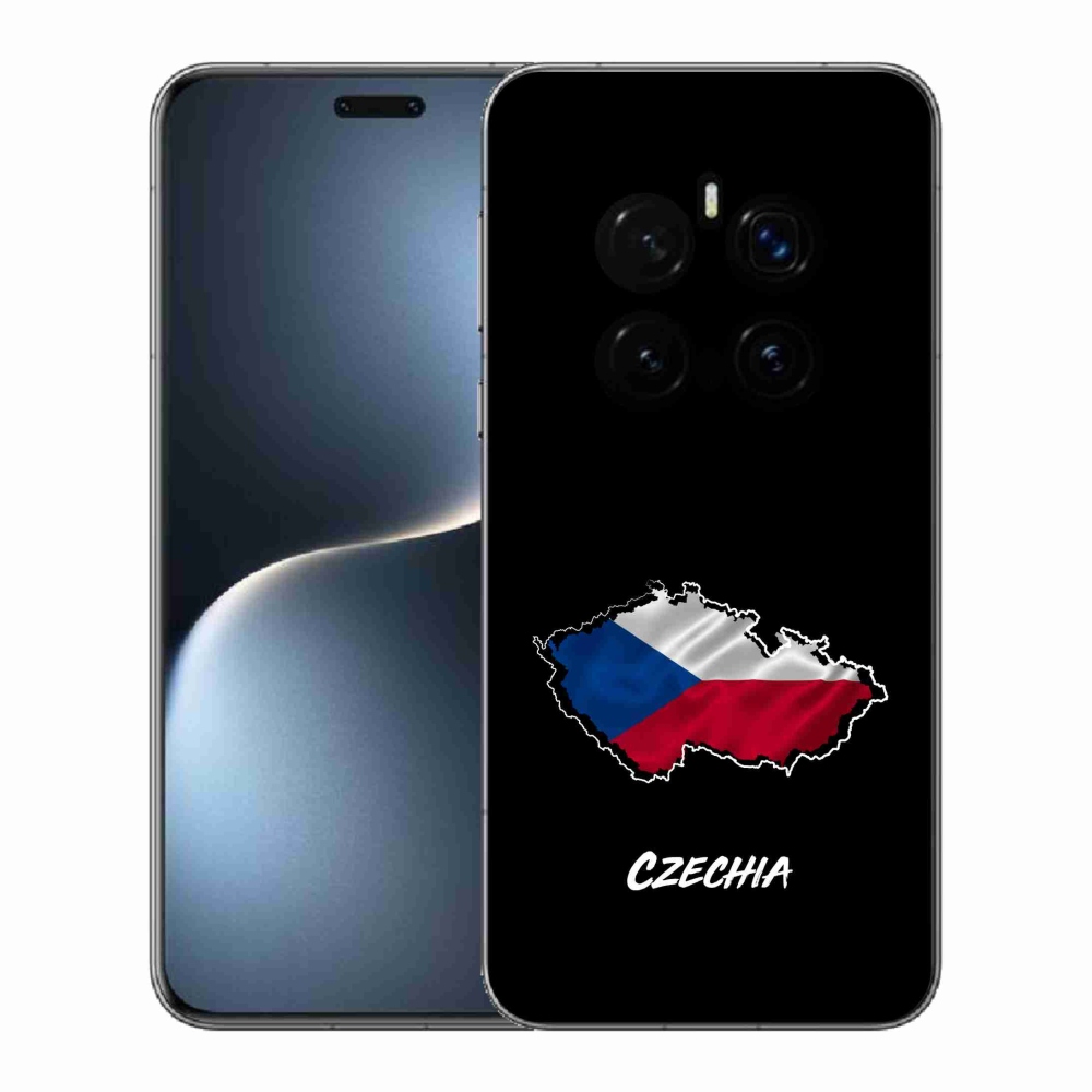 Gelový kryt mmCase na Honor Magic 7 Pro 5G - Czechia černé pozadí