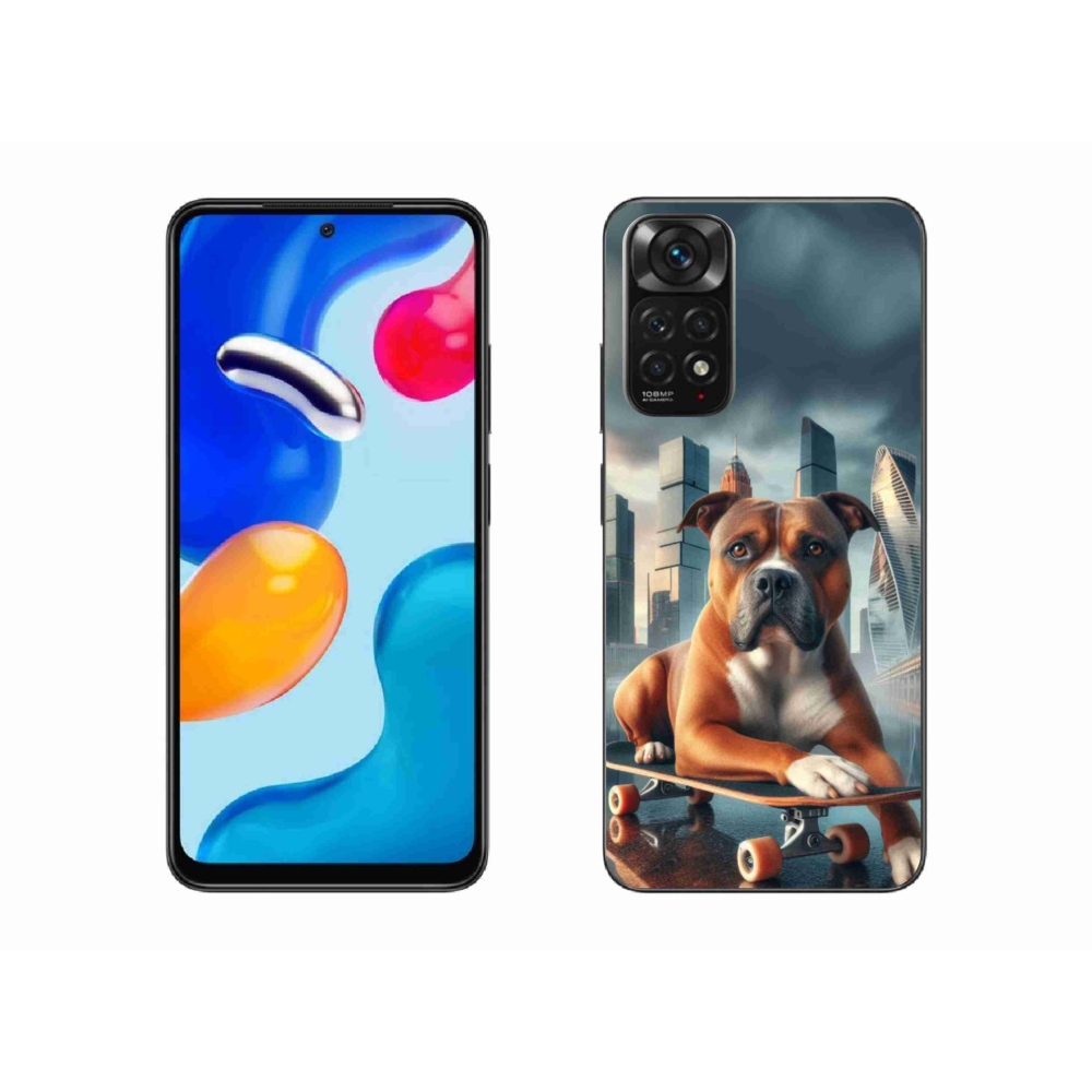Gelový kryt mmCase na Xiaomi Redmi Note 11S 4G - pes na skateboardu
