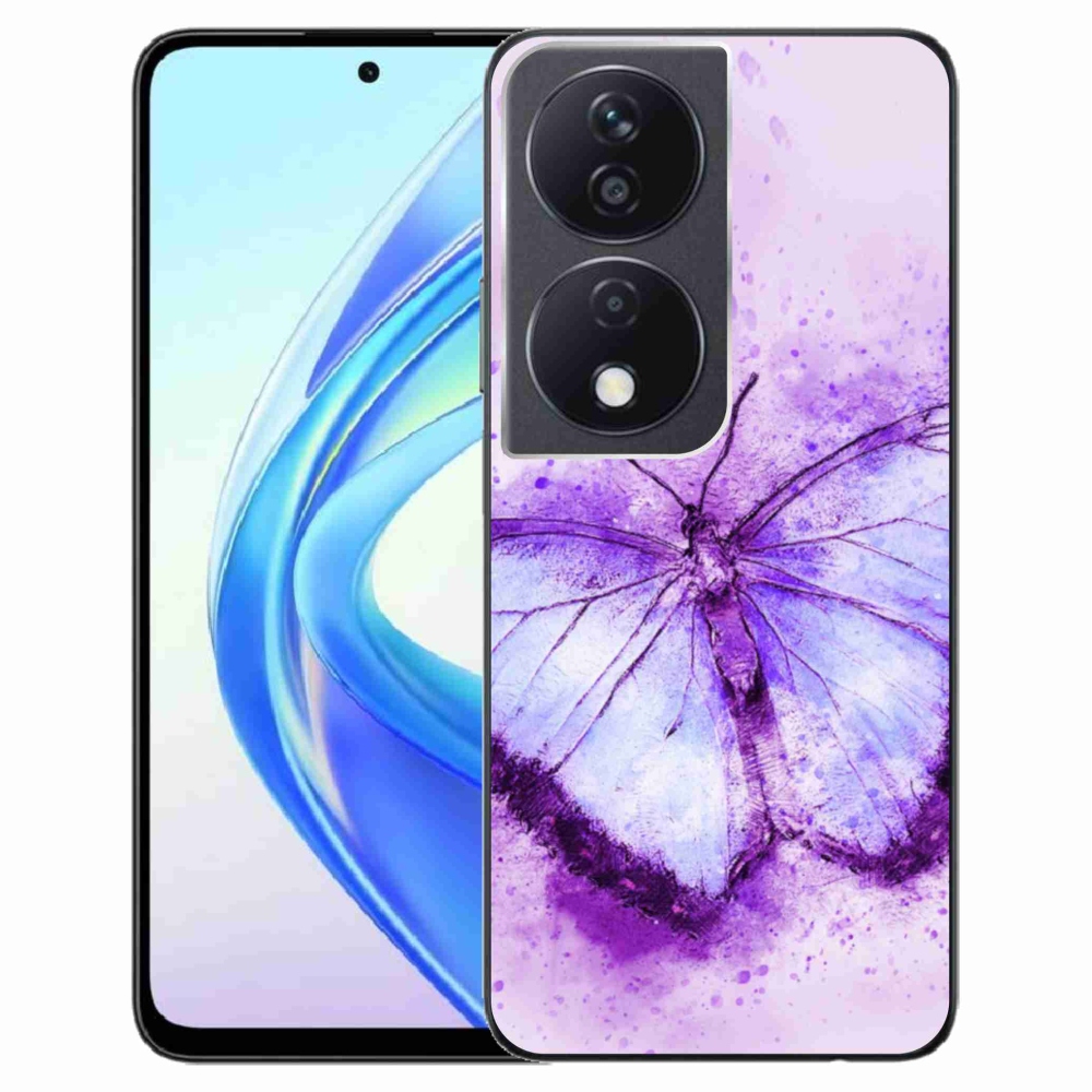 Gelový kryt mmCase na Honor X7b/Honor 90 Smart - fialový motýl