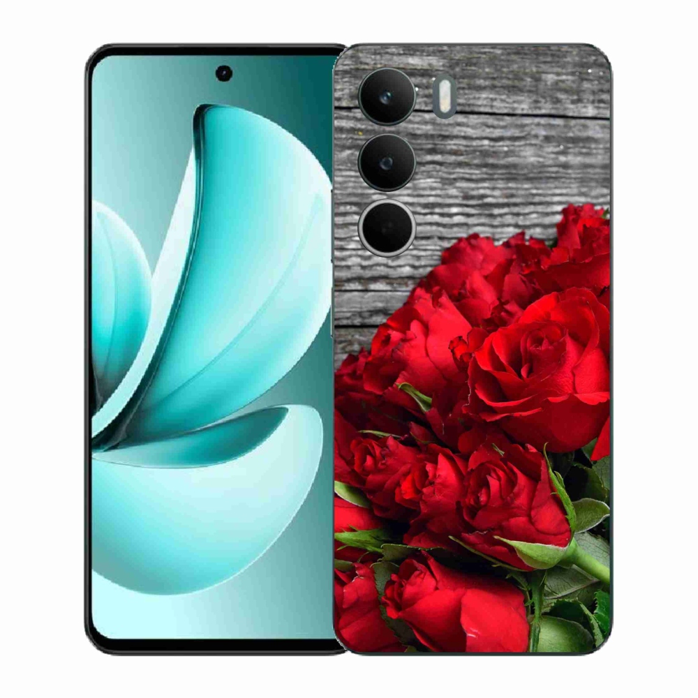 Gelový kryt mmCase na Realme C71 - červené růže
