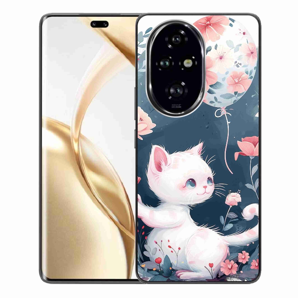 Gelový kryt mmCase na Honor 200 Pro 5G - kotě s balónkem