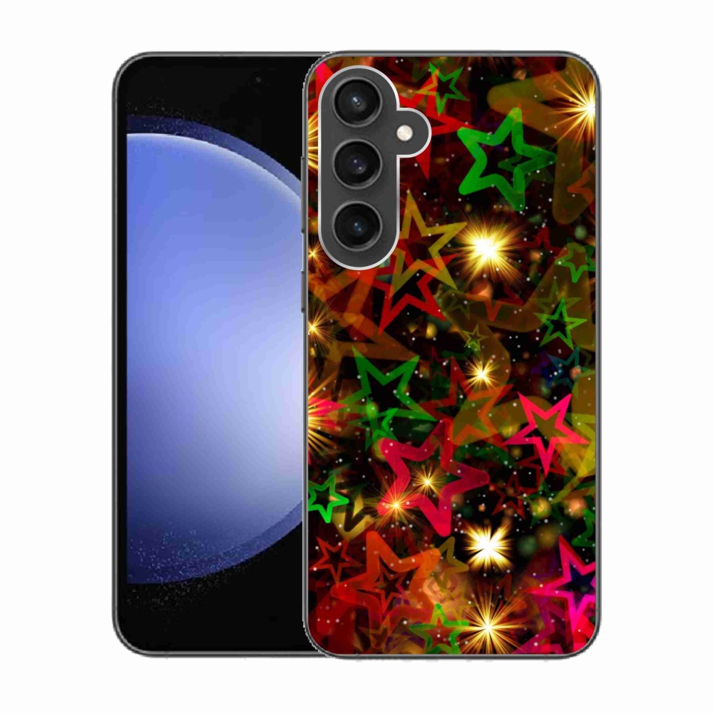 Gelový kryt mmCase na Samsung Galaxy S23 FE - barevné hvězdičky