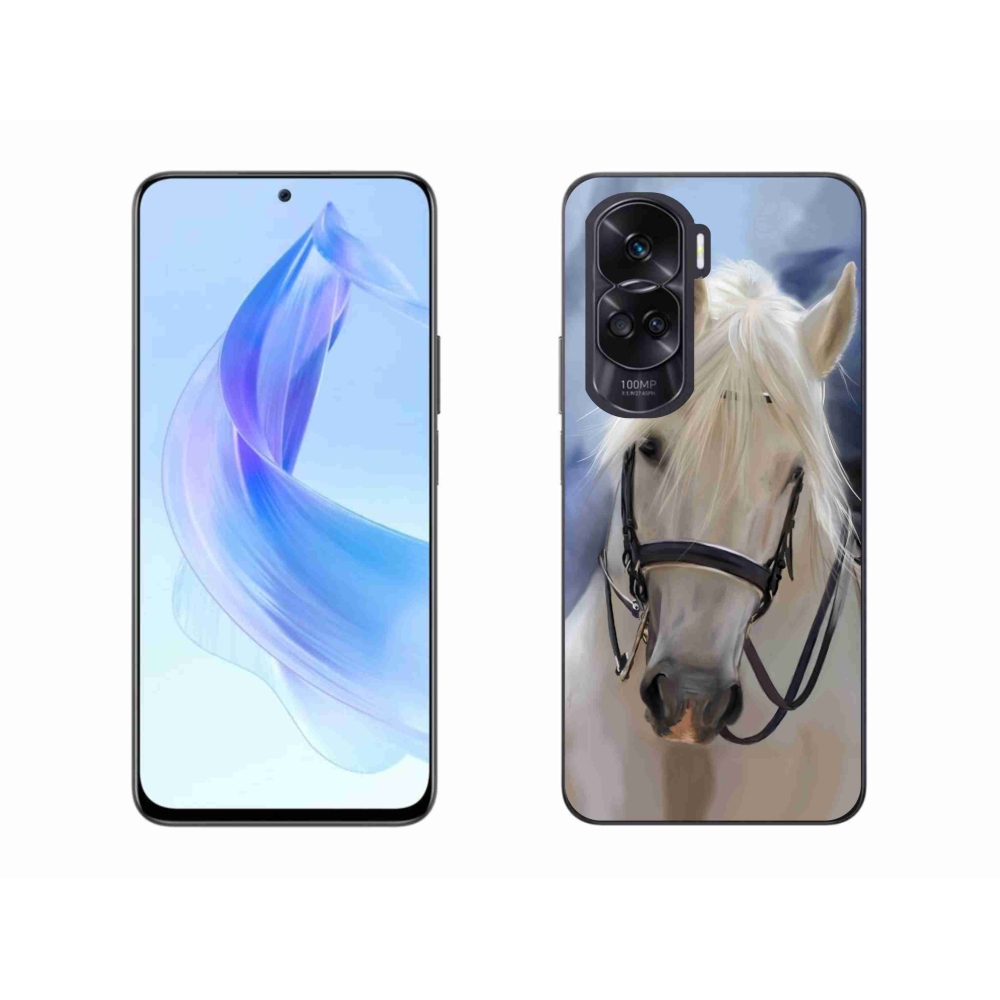 Gelový kryt mmCase na Honor 90 Lite - bílý kůň