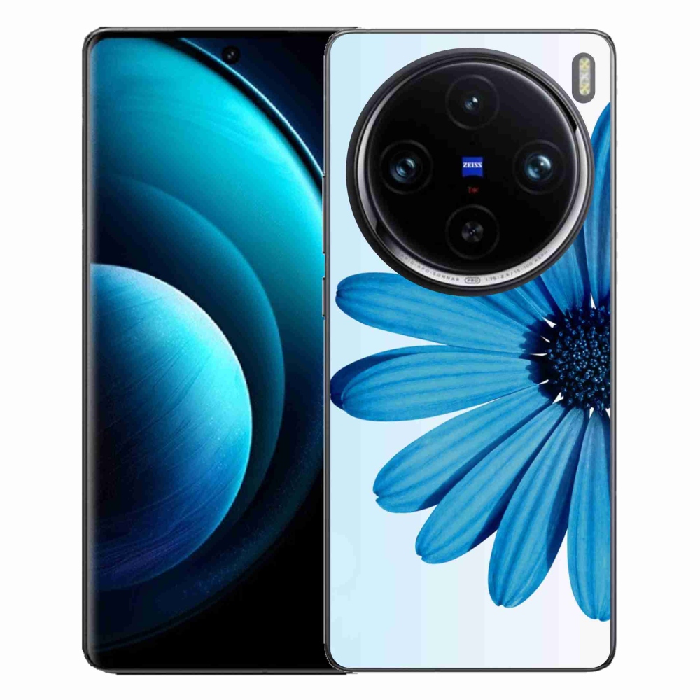 Gelový obal mmCase na Vivo X100 Pro 5G - modrá kopretina