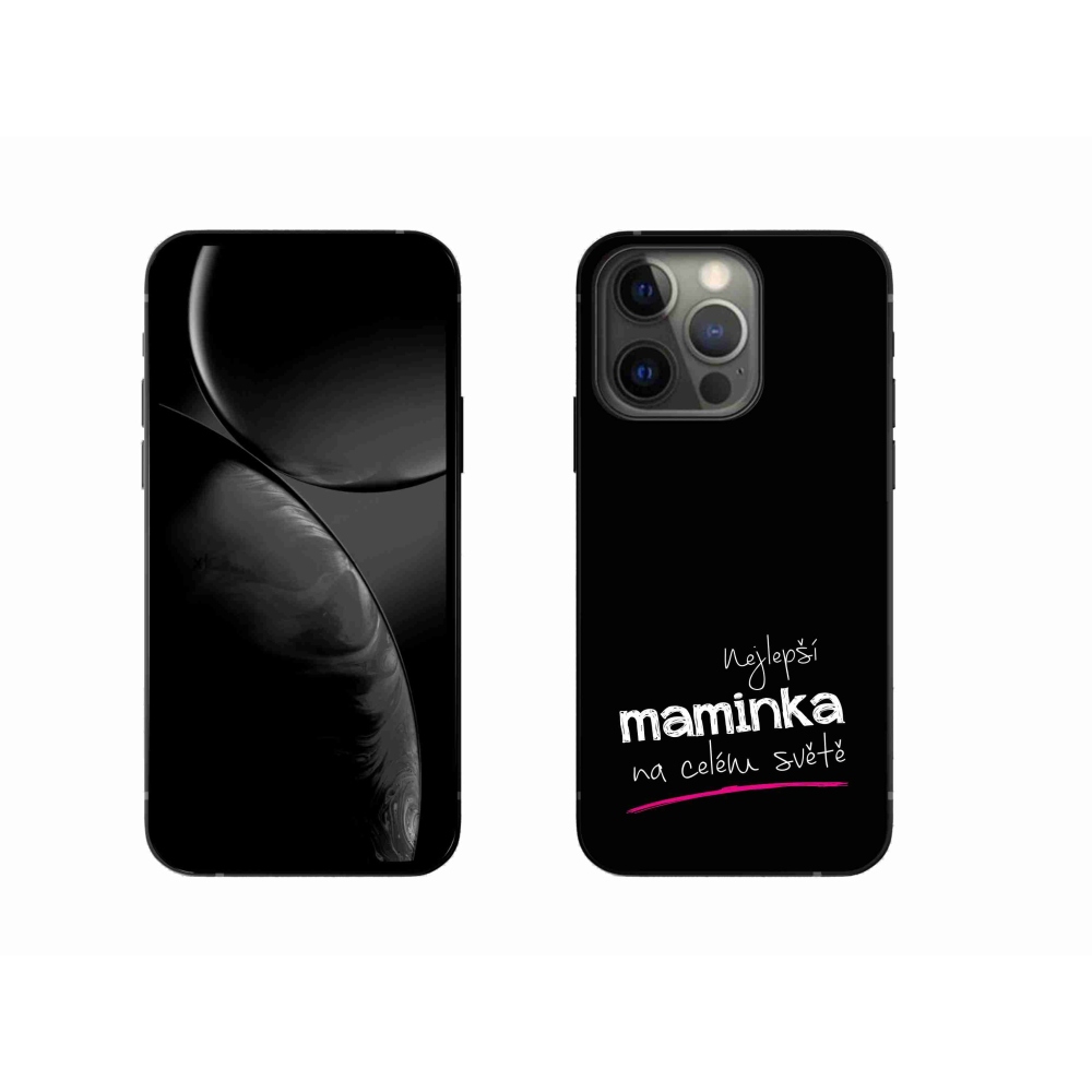 Gelový kryt mmCase na iPhone 13 Pro 6.1 - nejlepší maminka 4 černé pozadí