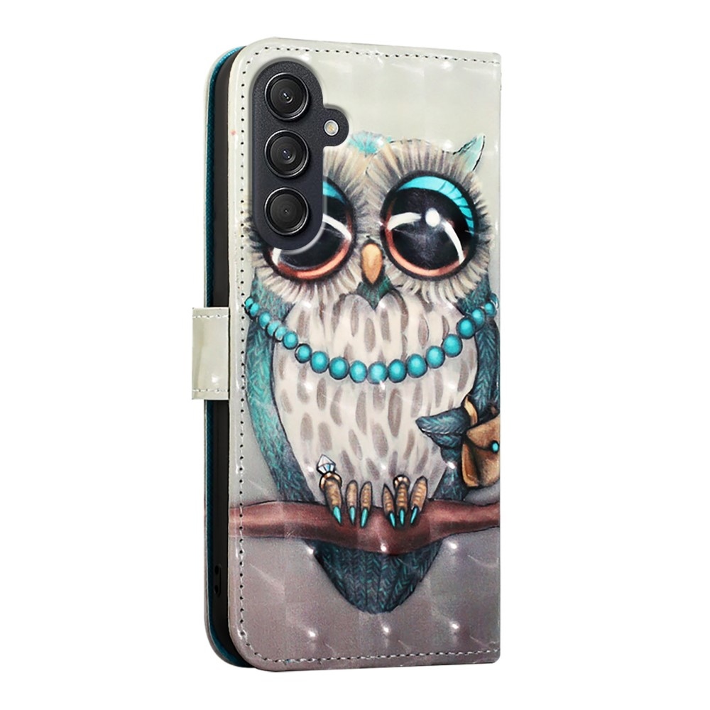 Patte knížkové pouzdro na Samsung Galaxy M55 5G - sova