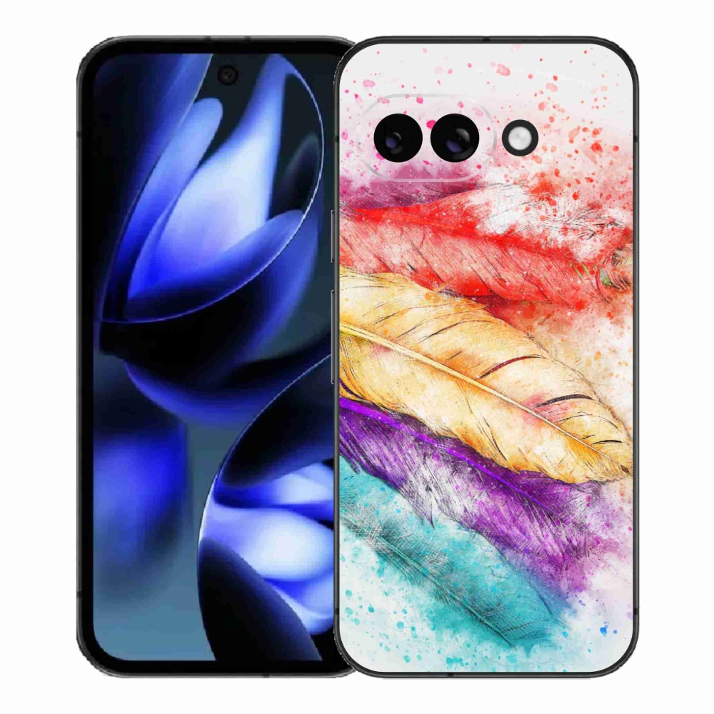 Gelový kryt mmCase na Google Pixel 9a - barevné peří