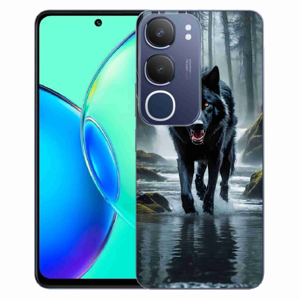 Gelový kryt mmCase na Vivo Y19s - černý vlk
