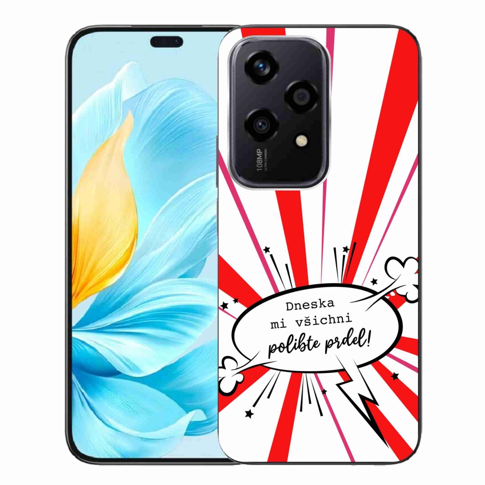 Gelový kryt mmCase na Honor 200 Lite 5G - vtipný text 15 bílé pozadí