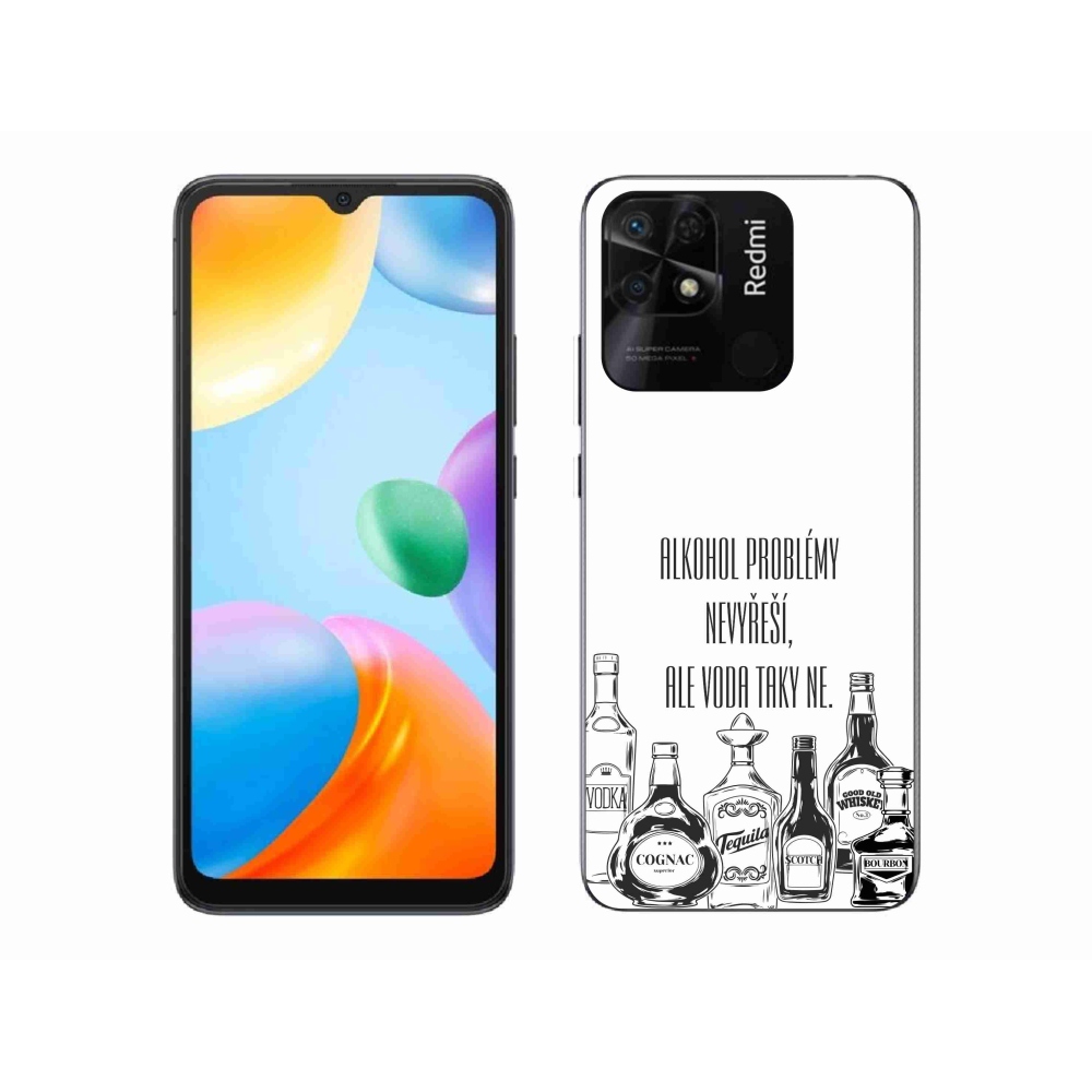 Gelový kryt mmCase na Xiaomi Redmi 10C - vtipný text bílé pozadí