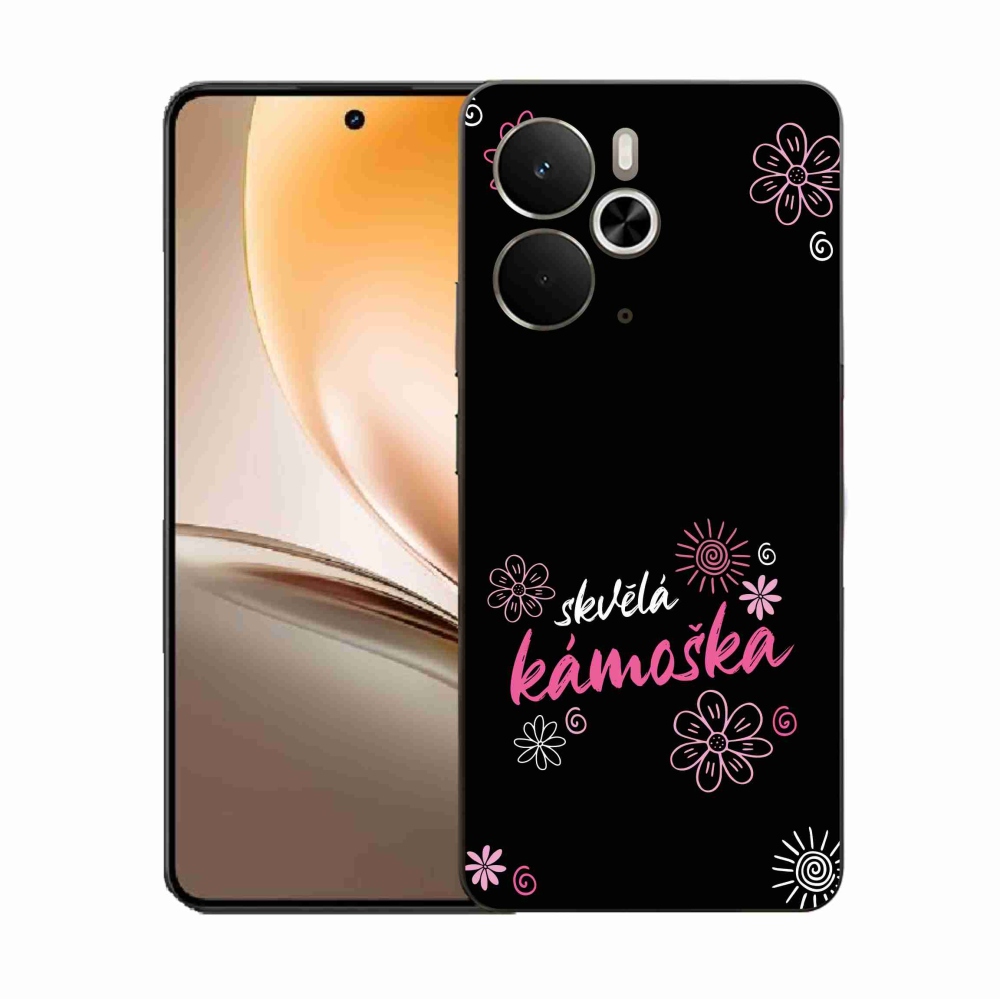 Gelový kryt mmCase na Realme 14 5G - skvělá kámoška černé pozadí