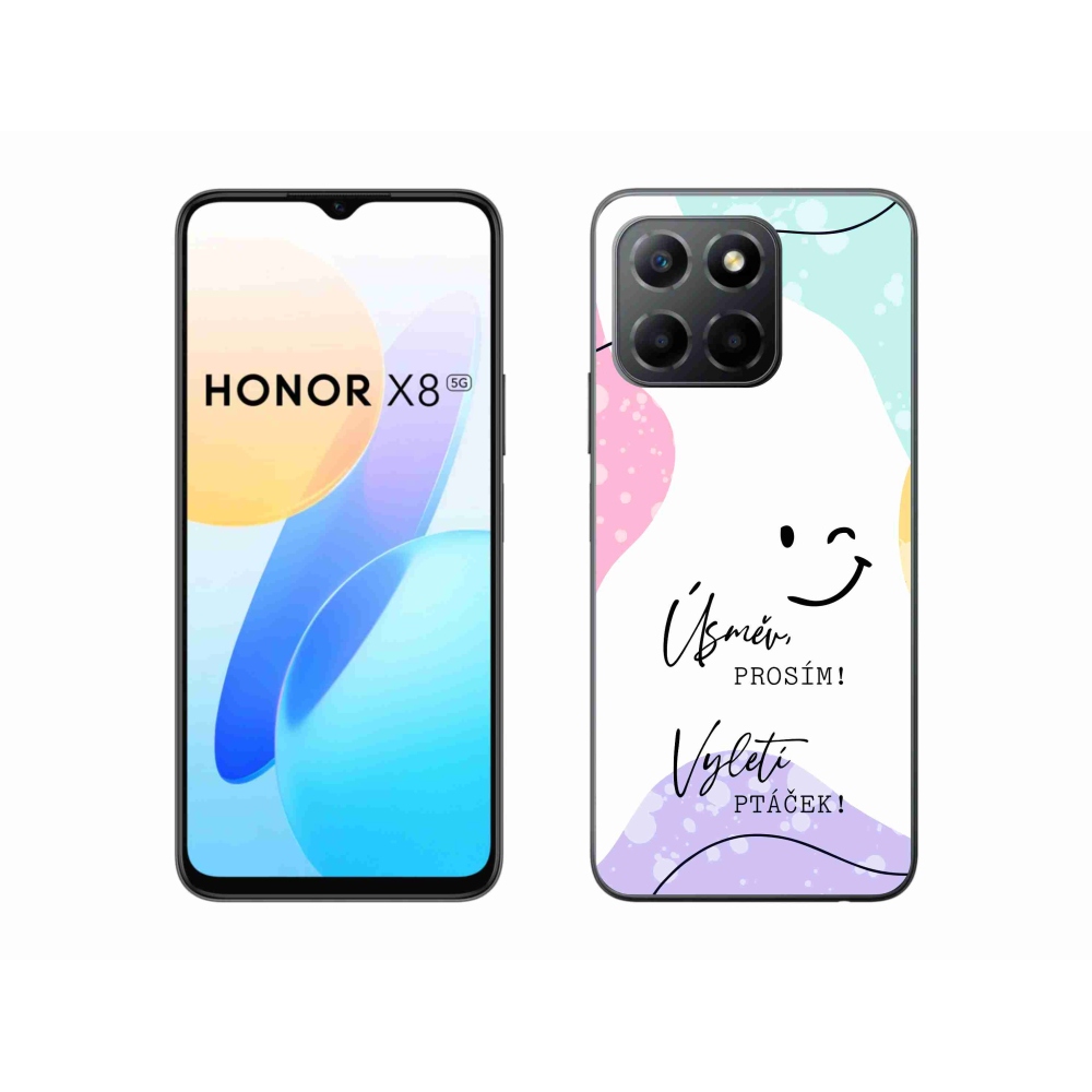 Gelový kryt mmCase na Honor X8 5G/Honor 70 Lite 5G - vtipný text 4 bílé pozadí