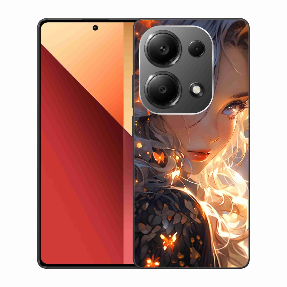 Gelový kryt mmCase na Xiaomi Redmi Note 13 Pro 4G/Poco M6 Pro - dívka a motýli