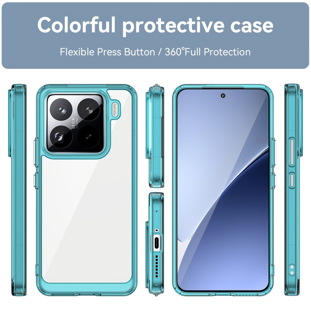 Gelový obal s pevnými zády na Xiaomi 15 Pro - světlemodrý