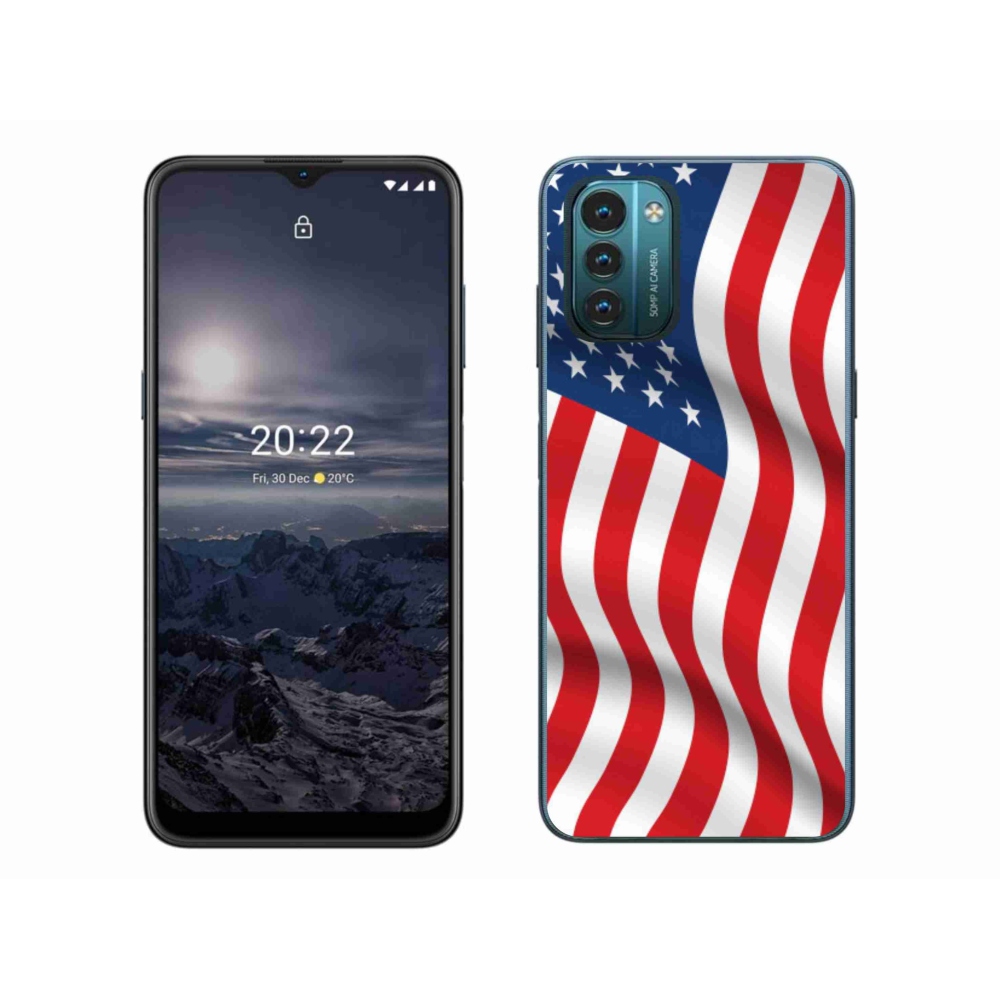 Gelový kryt mmCase na mobil Nokia G11/G21 - USA vlajka