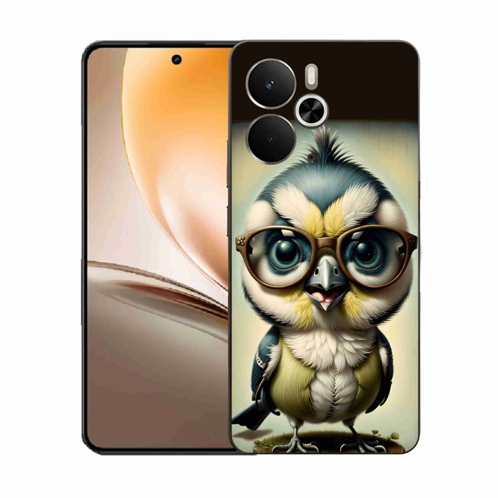 Gelový kryt mmCase na Realme 14 5G - mládě s brýlemi
