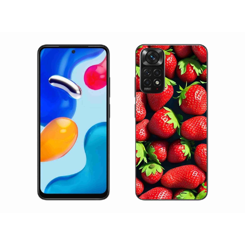 Gelový kryt mmCase na Xiaomi Redmi Note 11S 4G - jahody