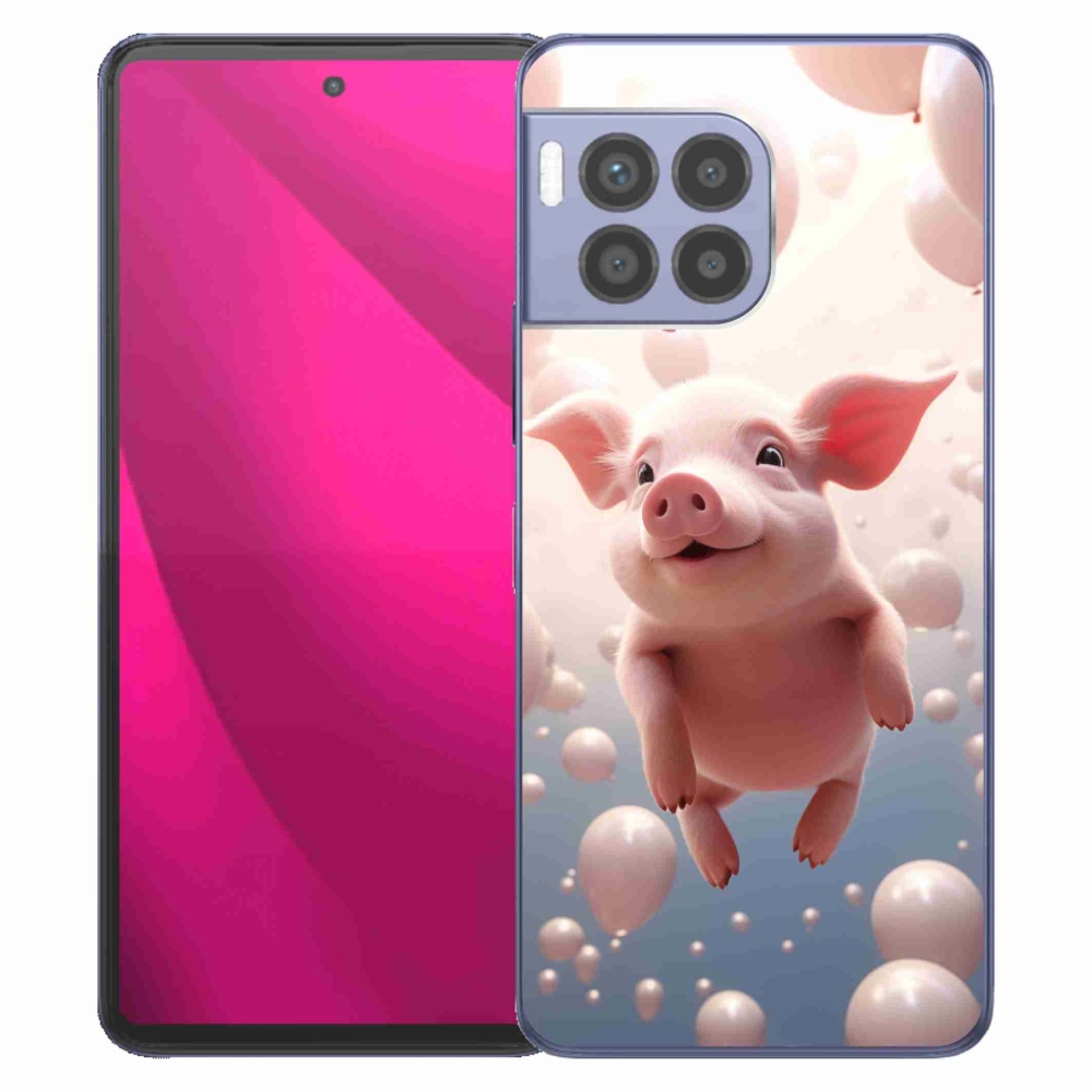 Gelový kryt mmCase na T-Mobile T Phone 2 Pro - prasátko s balónky