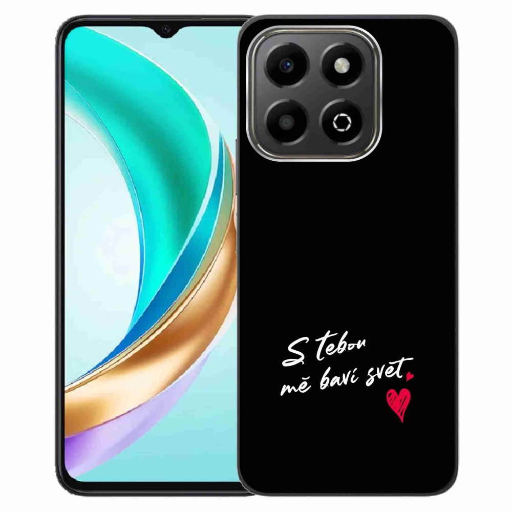 Gelový kryt mmCase na Honor X6b - zamilovaný text 1 černé pozadí
