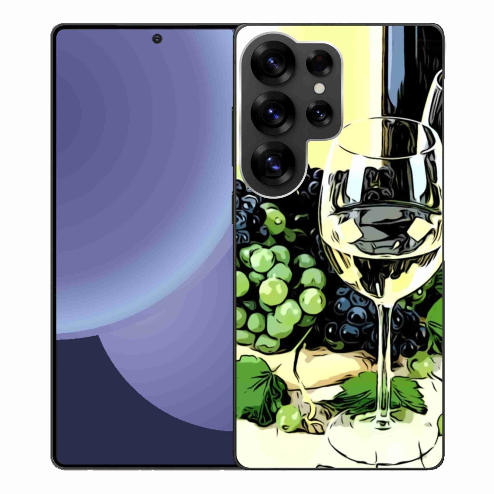 Gelový kryt mmCase na Samsung Galaxy S25 Ultra - sklenka vína