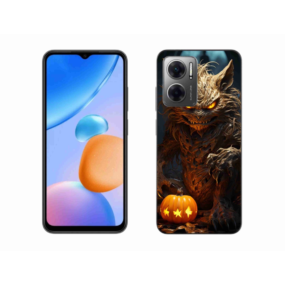 Gelový kryt mmCase na Xiaomi Redmi 10 5G - halloweenská příšera