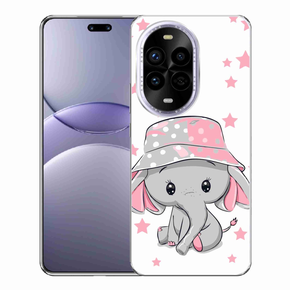 Gelový kryt mmCase na Huawei Nova 13 Pro 5G - růžový slon