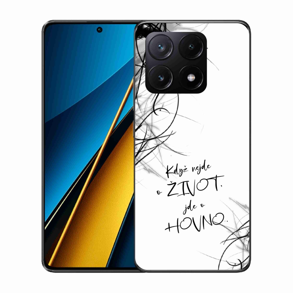 Gelový kryt mmCase na Xiaomi Poco X6 Pro 5G - vtipný text 16 bílé pozadí