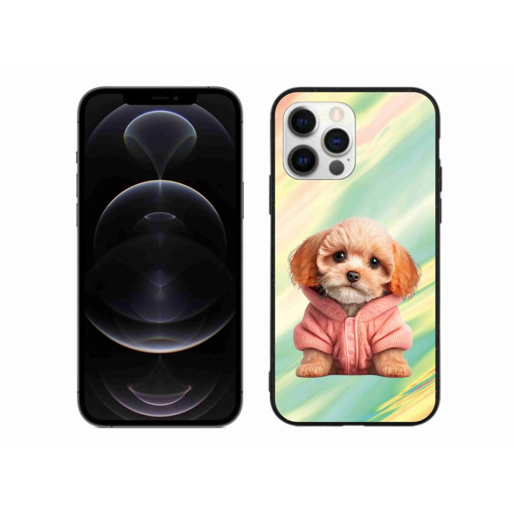 Gelový kryt mmCase na iPhone 12 Pro Max - štěně ve svetru