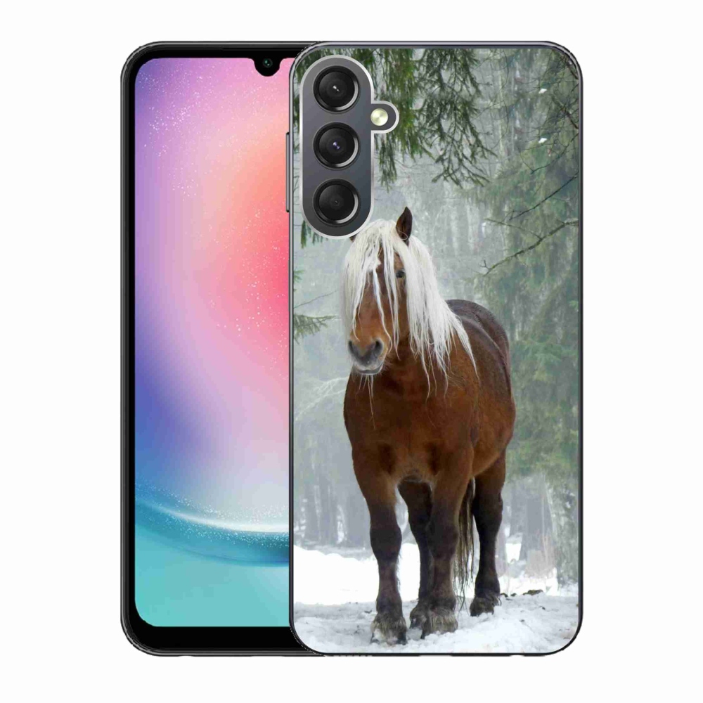 Gelový obal mmCase na Samsung Galaxy A24 - kůň v lese