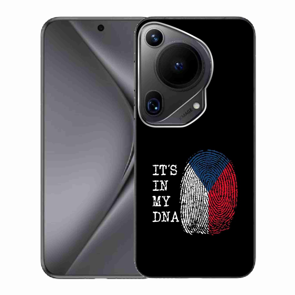 Gelový kryt mmCase na Huawei Pura 70 Ultra - vlajka otisk prstu černé pozadí