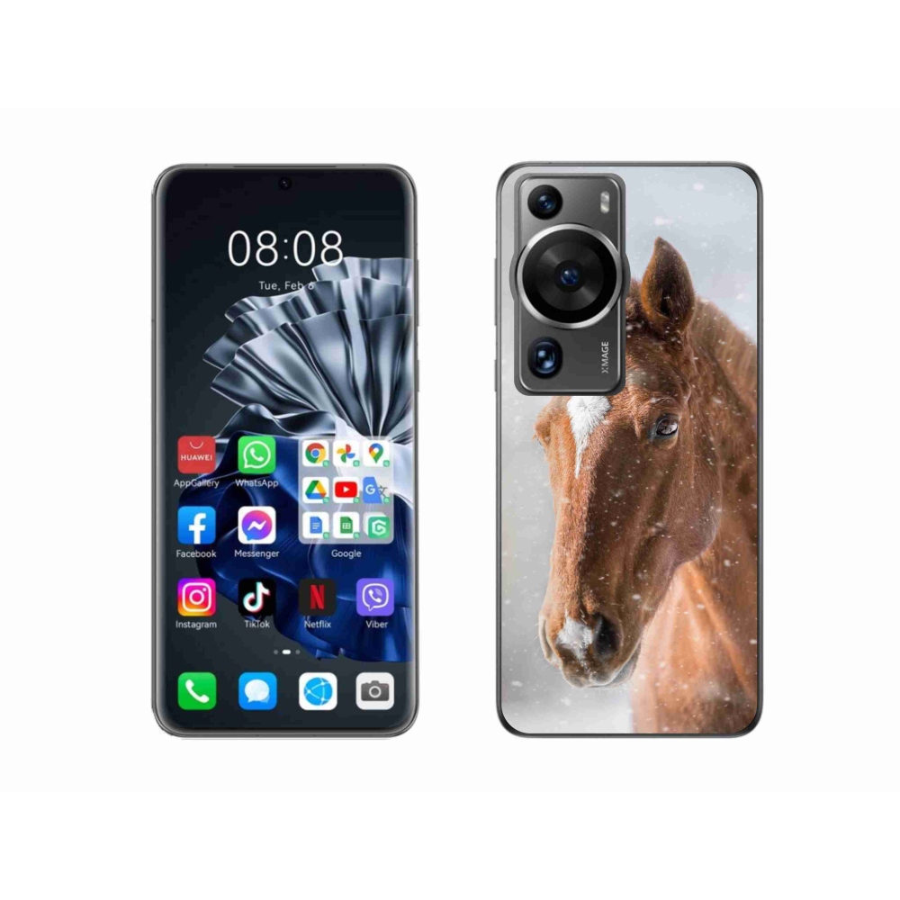 Gelový kryt mmCase na Huawei P60 Pro - hnědý kůň 2