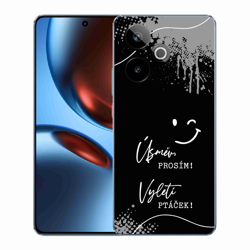 Gelový kryt mmCase na Realme GT 7 5G/GT 7T 5G - vtipný text 4 černé pozadí