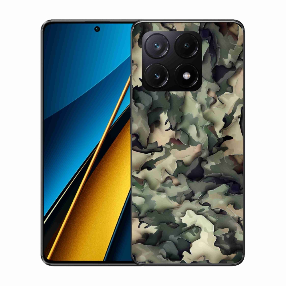 Gelový kryt mmCase na Xiaomi Poco X6 Pro 5G - maskáčový vzor 9