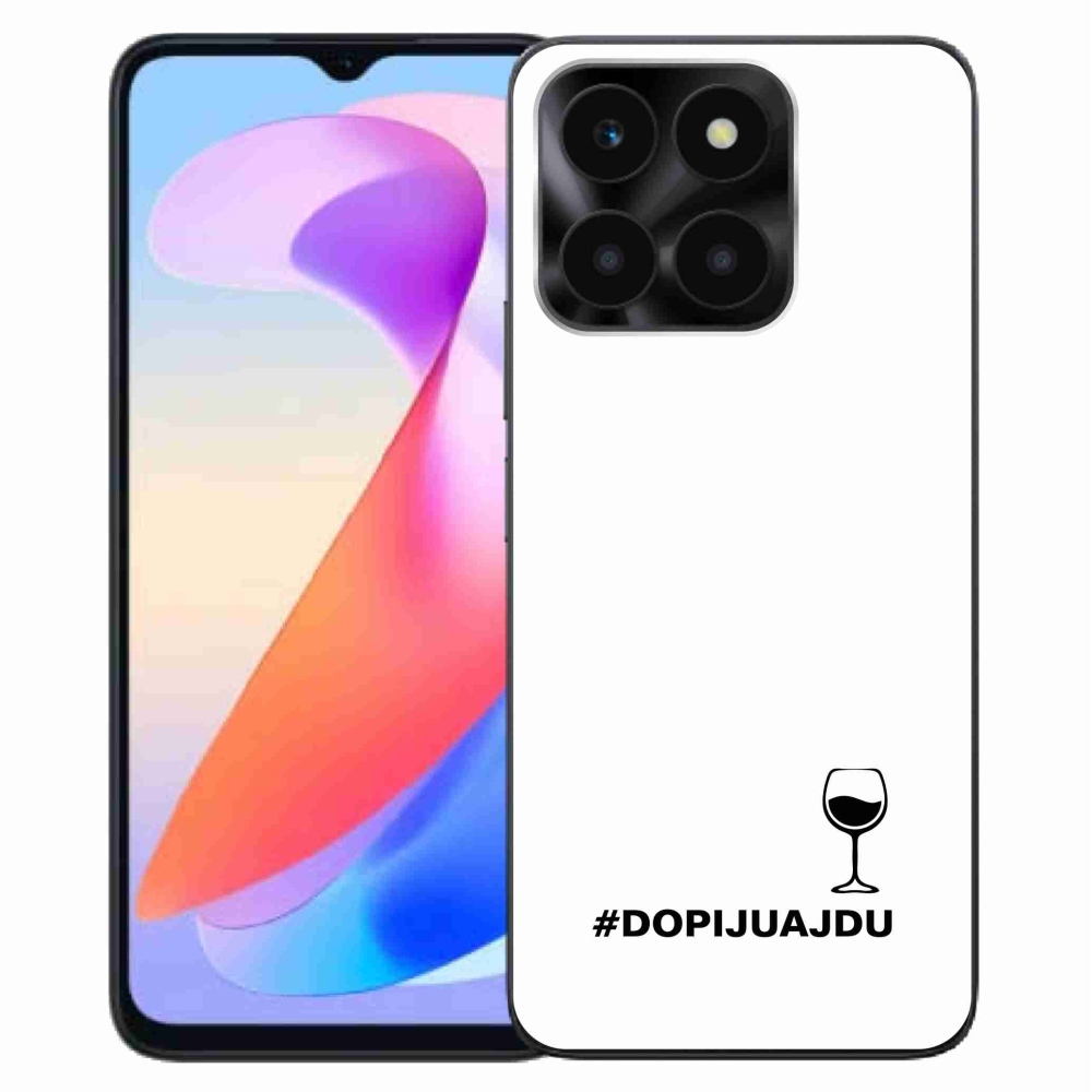 Gelový kryt mmCase na Honor X6a - vinný motiv bílé pozadí