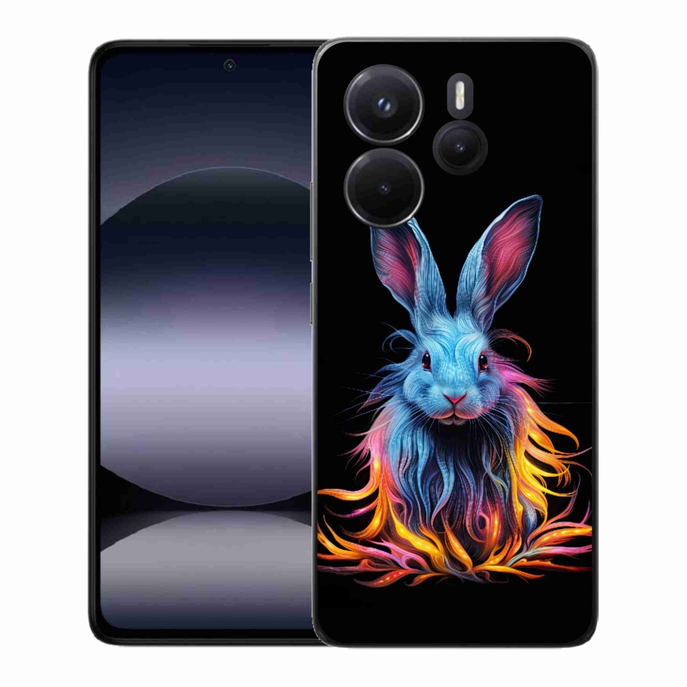 Gelový kryt mmCase na Xiaomi Redmi Note 14 - abstraktní zajíc