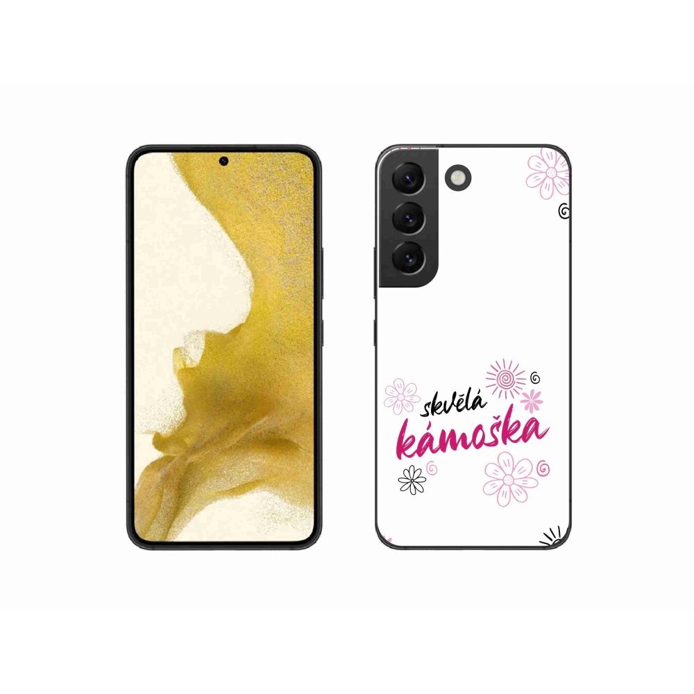 Gelový kryt mmCase na Samsung Galaxy S22 5G - skvělá kámoška bílé pozadí